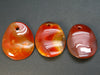 Lot of Tree Natural Carnelian Pendant With a Hole From Madagascar