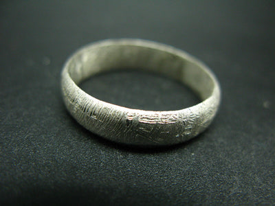 4.56 Billion Years Old Meteorite!!. Unique Handcrafted Muonionalusta Meteorite 925 Silver Ring Band from Sweden - Size 14