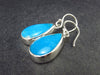 Nice Natural Turquoise Sterling Silver Dangle Earrings from Mexico - 7.5 Grams