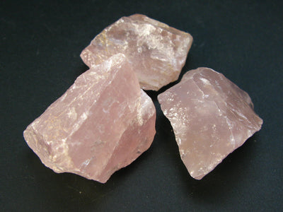 Symbol of Love and Beauty!! Lot of Three Rough Rose Quartz From Madagascar