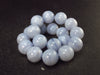 Fine Blue Lace Agate Round Beads Bracelet - 7" - 10mm Round Beads