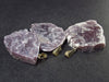 Lot of 3 Lepidolite Mica Crystal Pendants From Brazil