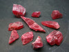 Lot of 10 Rich Pink Rhodonite Rodonite Crystals From Brazil - 40.2 Grams