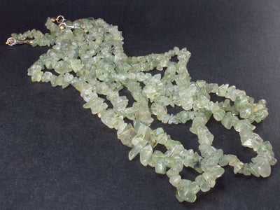 Lot of 3 Natural Prehnite Tumbled Beads Necklaces from Australia - 18"