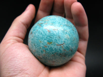 Rich Green Amazonite Sphere Ball From Madagascar - 2.2"