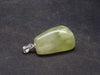 Jelly-Bean Crystal!! Very Nice Complete Prehnite Sterling Silver Pendant from Mali - 1.2"