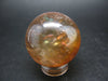 Beautiful Gold Aura Quartz Crystal Sphere Ball From Brazil - 1.1"