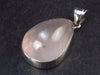 Symbol of Love and Beauty!! Natural Rose Quartz Pendant In 925 Silver From Brazil - 1.6" - 12.5 Grams