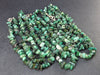 Lot of 3 Emerald Tumbled Beads Necklaces From Brazil - 18"