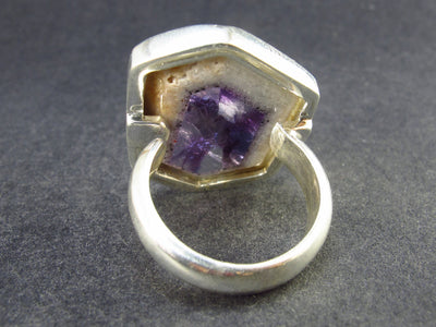 Siberian Amethyst!! Natural Rich Purple Color Amethyst Sterling Silver Ring - 15.7 Grams - Size Adjustable