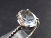 Natural Facetted Clear Quartz Crystal Sterling Silver Ring from Brazil - 2.0 Grams - Size 9.5