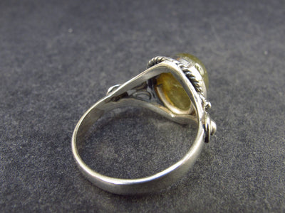 Labradorite Cabochon Silver Ring From Madagascar - 3.42 Grams - Size 7.25