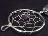 Merchant Stone!! Natural Amethyst Crystal Spider Web Pendant from Brazil