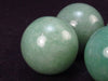 Lot of 4 Natural Green Aventurine Spheres from India - 45.4 Grams