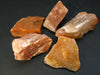 Lot of 5 Natural Rough Red - Brown Aventurine Stones from Brazil
