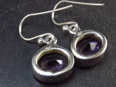 Orchid St. Valentine Gem!! Faceted Natural Amethyst 925 Sterling Silver Drop Earrings - 0.9" - 4.5 Grams
