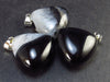 Lot of 3 Natural Triangle Black Agate Pendant from Madagascar