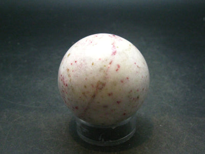 Large Cinnabar in Quartz Sphere from Peru - 122.1 Grams - 1.8"
