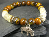 Tiger Eye & Rutilated Quartz Genuine Bracelet ~ 7 Inches ~ 8mm Round Beads