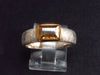 Modern Style Design!! Gem Faceted Yellow-Golden Zircon Ring In Matte 925 Silver from Cambodia - Size 8