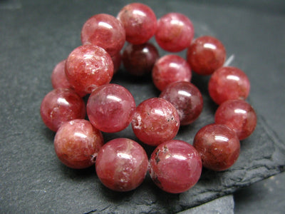 Rhodochrosite Genuine Bracelet ~ 7 Inches ~ 11mm Round Beads