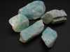 Amazon stone!! Lot of 5 Natural Rough Amazonite (green microcline) from Madagascar