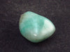 Natural Emerald Tumbled Stone Silver Pendant from Brazil - 1.0" - 3.4 grams