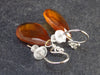 Natural Reddish Orange Faceted Teardrop Hessonite Garnet 925 Sterling Silver Earrings - 1.2" - 3.5 Grams