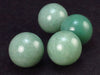 Lot of 4 Natural Green Aventurine Spheres from India - 45.4 Grams
