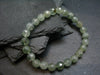 Prehnite & Epidote Genuine Bracelet ~ 7 Inches ~ 8mm Facetted Beads
