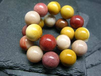 Mookaite Jasper Genuine Bracelet ~ 7 Inches ~ 10mm Round Beads