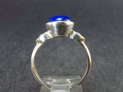 Lapis Lazuli Silver Ring From Afghanistan - 4.0 Grams - Size 9.25