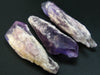 New Find!! Lot of Three Gorgeous Amethyst Laser Wand Quartz Crystal Point From Brazil