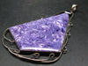 Lilac Stone!!! Stunning Silky Charoite AAA Quality Sterling Silver Pendant From Russia - 5.3"