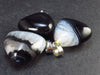 Lot of 3 Natural Triangle Black Agate Pendant from Madagascar