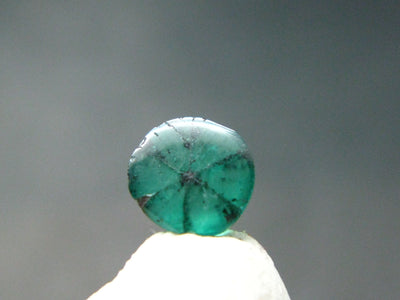 Beautiful Rare Gem Trapiche Emerald From Colombia - 0.49 Carats - 5.8x5.4mm