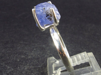 Natural Tanzanite (Zoisite) Crystal Sterling Silver Ring - 3.6 Grams - Size 9.5