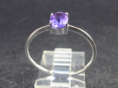 Siberian Amethyst!! Natural Faceted Rich Purple Color Amethyst Sterling Silver Ring - 1.23 Grams - Size 10.25