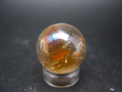 Beautiful Gold Aura Quartz Crystal Sphere Ball From Brazil - 0.8"