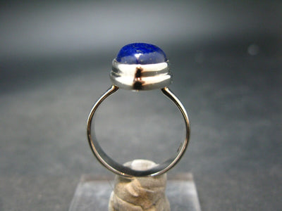 Lapis Lazuli Silver Ring From Afghanistan - 6.0 Grams - Size 8