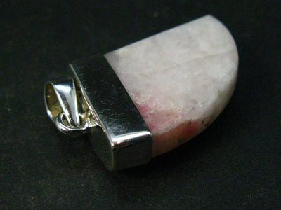 Rare Pink Tugtupite Sterling Silver Pendant From Greenland - 1.5" - 9.3 Grams