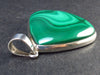 Queen of Green!! Genuine Vivid Vibrant Green Malachite Sterling Silver Pendant - 1.9" - 25.7 Grams