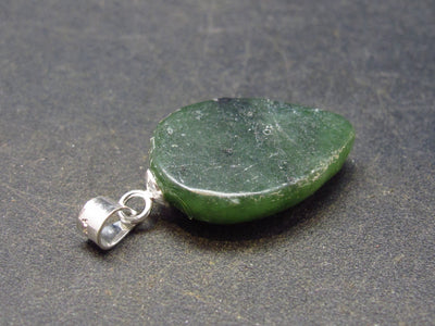 Nephrite Jade Cabochon Pendant From Canada - 0.9" - 2.0 Grams