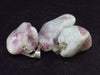 Set of 3 Natural Pink Tourmaline Rubellite Quartz Pendant From Brazil