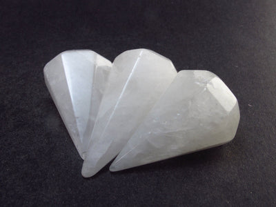 Lot of 3 Natural Quartz Pendulums from Brazil