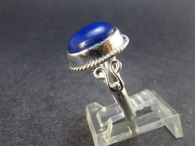 Lapis Lazuli Silver Ring From Afghanistan - 4.2 Grams - Size 7