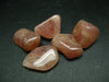 Lot of 5 natural Red Aventurine tumbled stones from Brazil