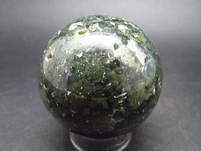 Unusual Green Prehnite Prenite Sphere from Australia - 2.2"