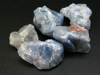 Lot of 5 Natural Blue Rough Calcite from Mexico
