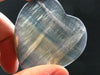 Large Tumbled Natural Fluorite Heart from China - 2.0" - 48.7 Grams
